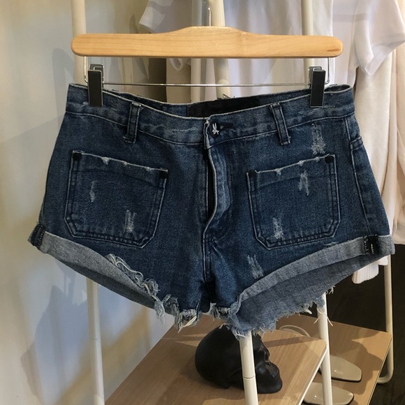 One Teaspoon Shorts with Pocket Detail